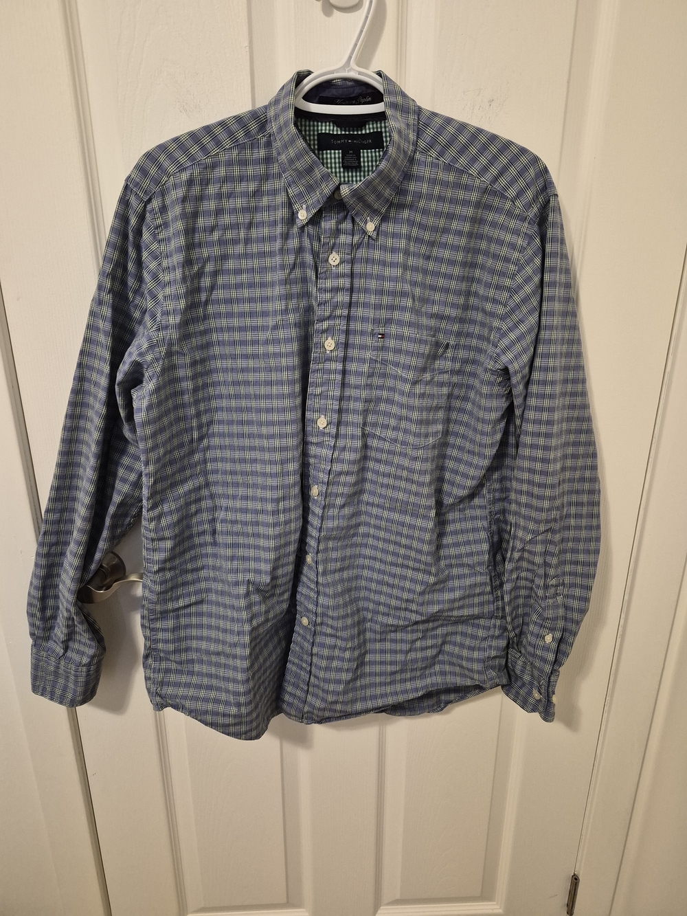 Tommy Hilfiger Blue Plaid Button-Down Shirt - Men's